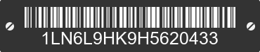 2017 LINCOLN Continental 1LN6L9HK9H5620433 VIN decoded