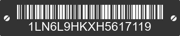 2017 LINCOLN Continental 1LN6L9HKXH5617119 VIN decoded