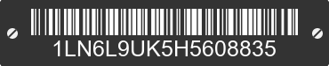 2017 LINCOLN Continental 1LN6L9UK5H5608835 VIN decoded