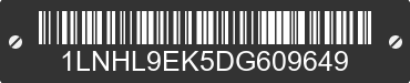 2013 LINCOLN MKS 1LNHL9EK5DG609649 VIN decoded