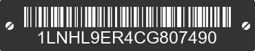 2012 LINCOLN MKS 1LNHL9ER4CG807490 VIN decoded