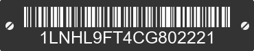 2012 LINCOLN MKS 1LNHL9FT4CG802221 VIN decoded