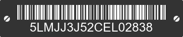 2012 LINCOLN Navigator 5LMJJ3J52CEL02838 VIN decoded