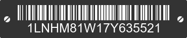 2007 LINCOLN Town Car 1LNHM81W17Y635521 VIN decoded