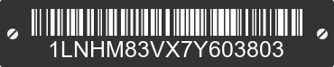 2007 LINCOLN Town Car 1LNHM83VX7Y603803 VIN decoded