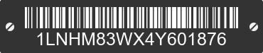 2004 LINCOLN Town Car 1LNHM83WX4Y601876 VIN decoded