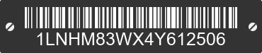 2004 LINCOLN Town Car 1LNHM83WX4Y612506 VIN decoded
