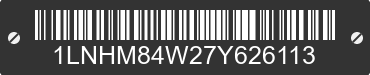 2007 LINCOLN Town Car 1LNHM84W27Y626113 VIN decoded
