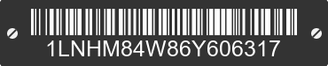 2006 LINCOLN Town Car 1LNHM84W86Y606317 VIN decoded
