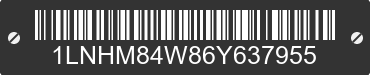2006 LINCOLN Town Car 1LNHM84W86Y637955 VIN decoded