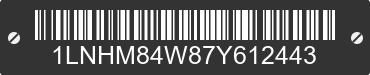 2007 LINCOLN Town Car 1LNHM84W87Y612443 VIN decoded