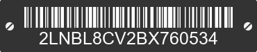 2011 LINCOLN Town Car 2LNBL8CV2BX760534 VIN decoded