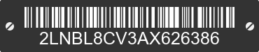 2010 LINCOLN Town Car 2LNBL8CV3AX626386 VIN decoded