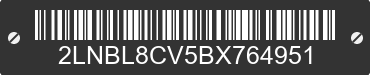 2011 LINCOLN Town Car 2LNBL8CV5BX764951 VIN decoded