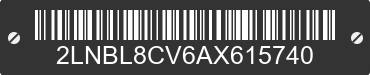 2010 LINCOLN Town Car 2LNBL8CV6AX615740 VIN decoded