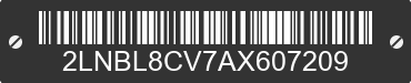 2010 LINCOLN Town Car 2LNBL8CV7AX607209 VIN decoded