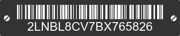2011 LINCOLN Town Car 2LNBL8CV7BX765826 VIN decoded