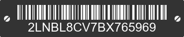 2011 LINCOLN Town Car 2LNBL8CV7BX765969 VIN decoded