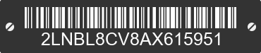 2010 LINCOLN Town Car 2LNBL8CV8AX615951 VIN decoded