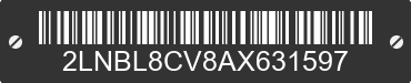 2010 LINCOLN Town Car 2LNBL8CV8AX631597 VIN decoded