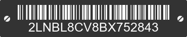 2011 LINCOLN Town Car 2LNBL8CV8BX752843 VIN decoded
