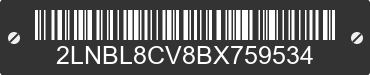 2011 LINCOLN Town Car 2LNBL8CV8BX759534 VIN decoded