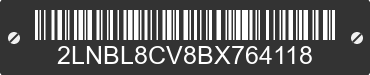 2011 LINCOLN Town Car 2LNBL8CV8BX764118 VIN decoded