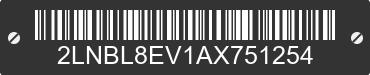 2010 LINCOLN Town Car 2LNBL8EV1AX751254 VIN decoded