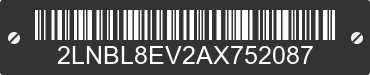 2010 LINCOLN Town Car 2LNBL8EV2AX752087 VIN decoded
