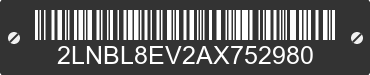 2010 LINCOLN Town Car 2LNBL8EV2AX752980 VIN decoded