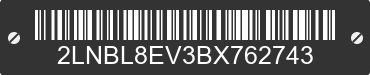 2011 LINCOLN Town Car 2LNBL8EV3BX762743 VIN decoded