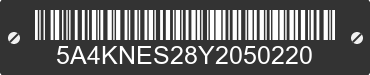 2000 LOAD RITE 21T4200E 5A4KNES28Y2050220 VIN decoded