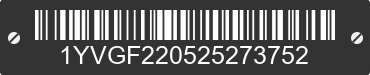 2002 MAZDA 626 1YVGF220525273752 VIN decoded