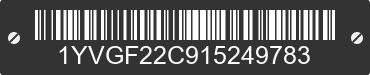 2001 MAZDA 626 1YVGF22C915249783 VIN decoded