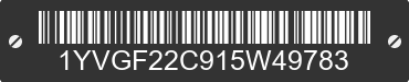2001 MAZDA 626 1YVGF22C915W49783 VIN decoded