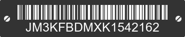 2019 MAZDA CX-5 JM3KFBDMXK1542162 VIN decoded