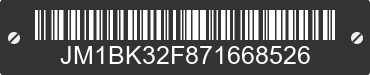 2007 MAZDA Mazda3 JM1BK32F871668526 VIN decoded