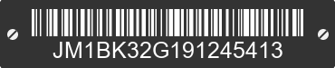 2009 MAZDA Mazda3 JM1BK32G191245413 VIN decoded