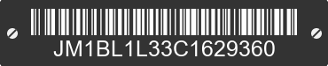 2012 MAZDA Mazda3 JM1BL1L33C1629360 VIN decoded