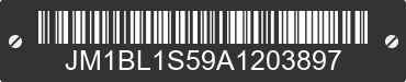 2010 MAZDA Mazda3 JM1BL1S59A1203897 VIN decoded