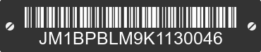 2019 MAZDA Mazda3 JM1BPBLM9K1130046 VIN decoded