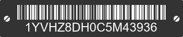 2012 MAZDA Mazda6 1YVHZ8DH0C5M43936 VIN decoded
