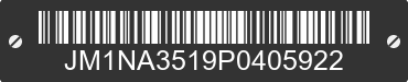 1993 MAZDA MX-5 JM1NA3519P0405922 VIN decoded