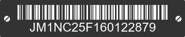 2006 MAZDA MX-5 JM1NC25F160122879 VIN decoded