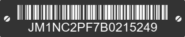 2011 MAZDA MX-5 JM1NC2PF7B0215249 VIN decoded