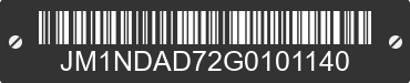 2016 MAZDA MX-5 JM1NDAD72G0101140 VIN decoded