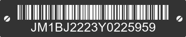 2000 MAZDA Protege JM1BJ2223Y0225959 VIN decoded