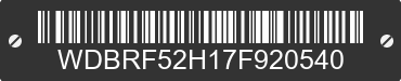 2007 MERCEDES-BENZ C-Class WDBRF52H17F920540 VIN decoded