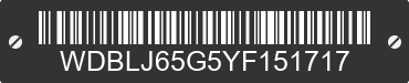 2000 MERCEDES-BENZ CLK-Class WDBLJ65G5YF151717 VIN decoded