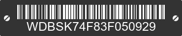 2003 MERCEDES-BENZ SL-Class WDBSK74F83F050929 VIN decoded